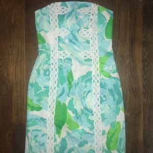 Lilly pullitzer strapless dress